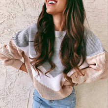 Load image into Gallery viewer, Sweaters women winter Pullover 2019 jumpers knitted clothes fashion Women Stitching loose knitting sweater women's