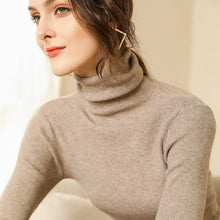Load image into Gallery viewer, Autumn and Winter New Cashmere Sweater Women High Collar Pullover Fashion Sweater Warm Bottom Sweater