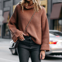Load image into Gallery viewer, Turtleneck Knitwear Women Sweater Oversized Long Sleeve Plus Size Autumn Winter White Gray Black Warm Casual Pullover