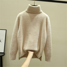 Load image into Gallery viewer, Autumn winter long sleeve pullover sweater women casual solid color turtleneck ladies wool sweaters za tops clothes women us2019
