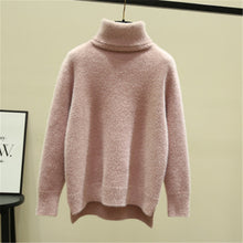 Load image into Gallery viewer, Autumn winter long sleeve pullover sweater women casual solid color turtleneck ladies wool sweaters za tops clothes women us2019
