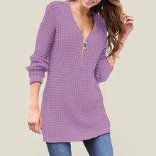 Load image into Gallery viewer, Women V-neck Long Pullover Sweater Autumn Winter New Solid Basic Knitted Sweater Female Fashion Casual Knitwear