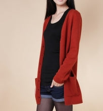 Load image into Gallery viewer, 2019 new cardigan women spring autumn long cardigan lady cashmere material loose sweater for female outerwear coat with pockets