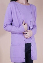 Load image into Gallery viewer, 2019 new cardigan women spring autumn long cardigan lady cashmere material loose sweater for female outerwear coat with pockets