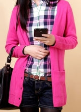 Load image into Gallery viewer, 2019 new cardigan women spring autumn long cardigan lady cashmere material loose sweater for female outerwear coat with pockets