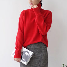 Load image into Gallery viewer, Thick Turtleneck Warm Women Sweater Autumn Winter Knitted Femme Pull Soft Female High Neck Oversize Loose Pullovers Sweater
