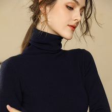 Load image into Gallery viewer, Autumn and Winter New Cashmere Sweater Women High Collar Pullover Fashion Sweater Warm Bottom Sweater
