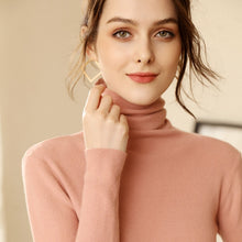 Load image into Gallery viewer, Autumn and Winter New Cashmere Sweater Women High Collar Pullover Fashion Sweater Warm Bottom Sweater
