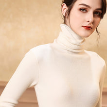 Load image into Gallery viewer, Autumn and Winter New Cashmere Sweater Women High Collar Pullover Fashion Sweater Warm Bottom Sweater
