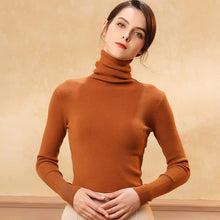Load image into Gallery viewer, Autumn and Winter New Cashmere Sweater Women High Collar Pullover Fashion Sweater Warm Bottom Sweater
