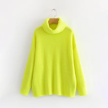 Load image into Gallery viewer, Oversize Turtleneck Knitted Women's Sweater Pullovers Long Batwing Sleeve Winter Solid Women Sweaters 2020 Loose Basic Jumper
