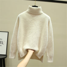 Load image into Gallery viewer, Autumn winter long sleeve pullover sweater women casual solid color turtleneck ladies wool sweaters za tops clothes women us2019
