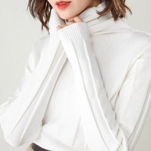 Load image into Gallery viewer, adohon 2019 woman winter 100% Cashmere sweaters and auntmun knitted Pullovers High Quality Warm Female thickening Turtleneck
