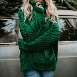 Women Turtleneck Sweaters Autumn Winter 2018 Pull Jumpers European Casual Twist Warm Sweaters Female oversized sweater Pull