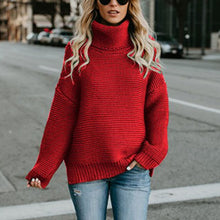 Load image into Gallery viewer, Women Turtleneck Sweaters Autumn Winter 2018 Pull Jumpers European Casual Twist Warm Sweaters Female oversized sweater Pull
